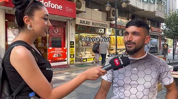 Aleyna Nur isimli muhabir sokaktaki vatandaş, 'Evlenmeden cinsellik olur mu?' diye sordu. Karşısındaki kişi ise 'Yok' dedi.