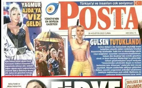 Posta Gazetesi "Gülşen Tutuklandı"