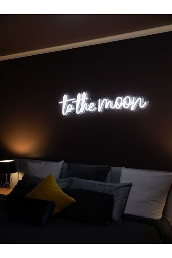 5. To The Moon Neon Led Işıklı Lamba