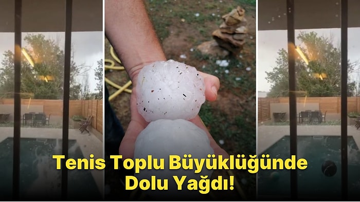 Katalonya'da Tenis Topu Büyüklüğünde Yağan Dolunun Korkutucu Görüntüleri