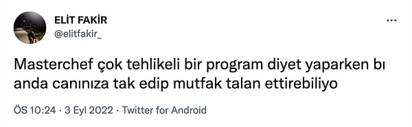 5. Mesela ben diyetteyken izlememeyi tercih ediyorum.