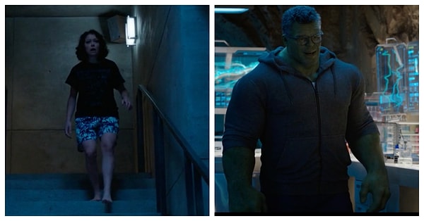10. Bruce, Jen'e tekrar "Smart Hulk" olduğundan bahseder.  Bu an, hayranların Avengers: Endgame'den sonra bu versiyona "Smart Hulk" lakabını takmasının şakacı bir selamı gibi.