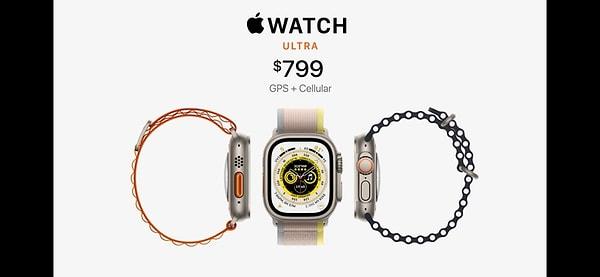 Apple Watch Ultra serinin hem en çok özelliğe sahip hem de en pahalı cihazı olarak öne çıkıyor. Apple Watch Ultra'nın Türkiye satış fiyatı 27.999 TL olarak belirlendi.