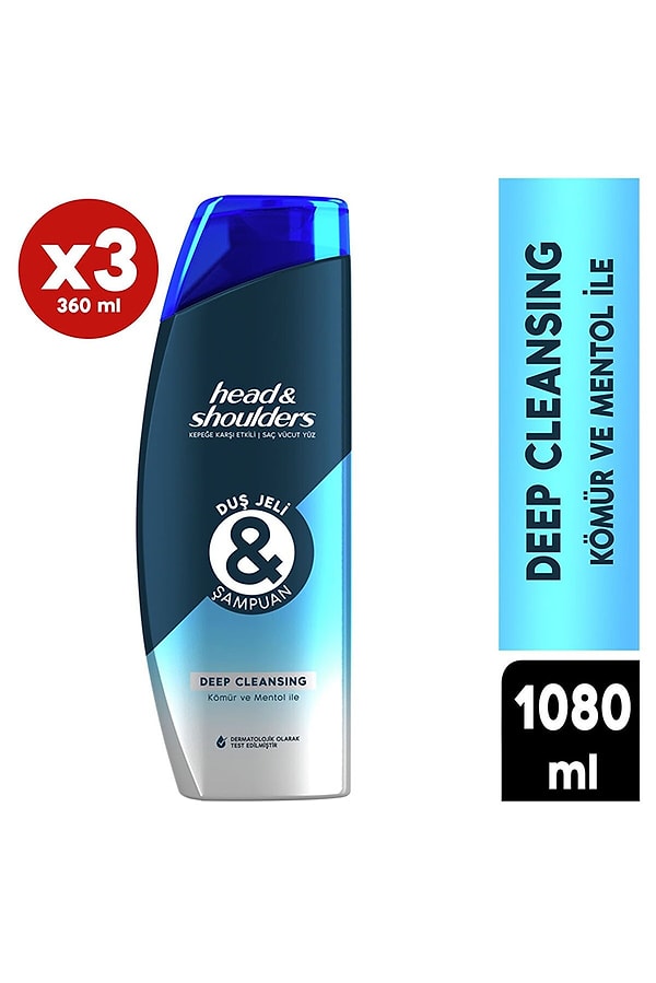 1. Head & Shoulders Duş Jeli ve Şampuan Deep Cleansing