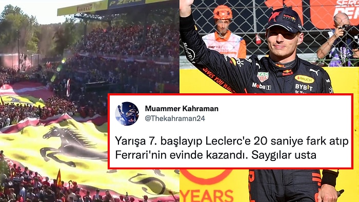 Max Verstappen'in Ferrari'nin Evinde Seyircileri Üzdüğü Yarışın Ardından Sosyal Medyadan Gelen Tepkiler