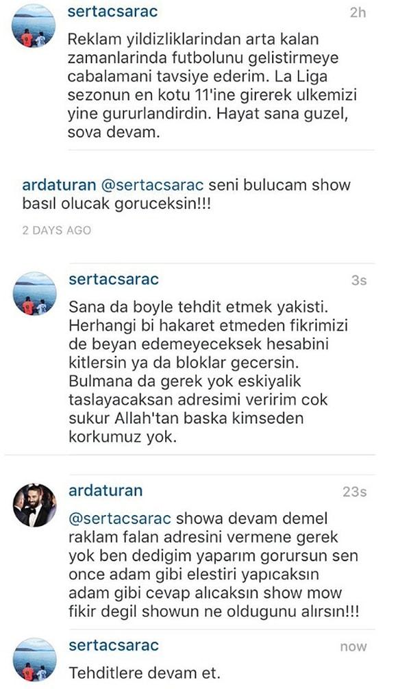 Arda Turan eskisi kadar hayat dolu değildi. Sosyal medyada kendisine gelen eleştirileri tehditle cevap verecek kıvama gelmişti.