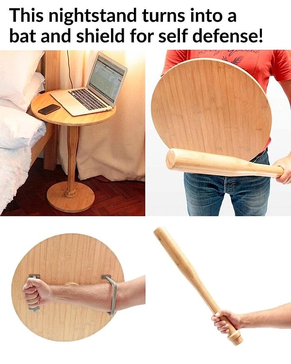 30. Столик, который можно также использовать для самозащиты (если воришки нагрянут)