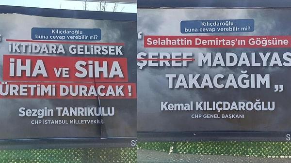 Kılıçdaroğlu'nun gelişi öncesi CHP'yi hedef alan afişler asıldı
