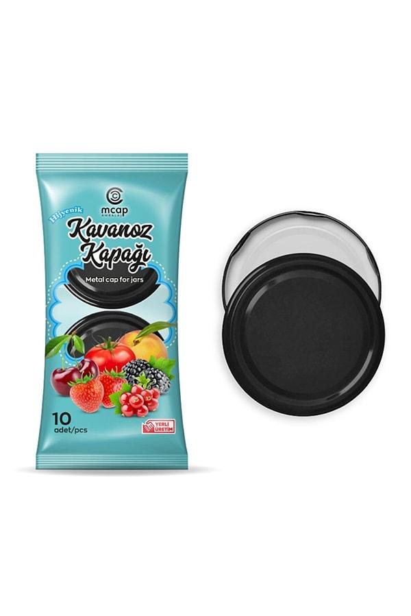 22. Kullandığınız konserve kavanozlarını baharlığa dönüştürdüğünüzde kullanacağınız siyah kavanoz kapağı.