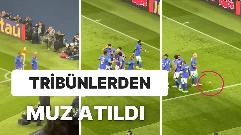 Fransa'da Irkçılık! Brezilyalı Richarlison'a Gol Attıktan Sonra Tribünlerden Muz Atıldı