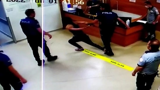 İstanbul Kağıthane’de Bir Garip Olay: Polis Kurtardı, O Kafa Attı!