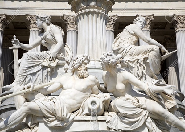 Athena Çeşmesi, Zeus ve Hera, Viyana Parlemento Binası, Avusturya