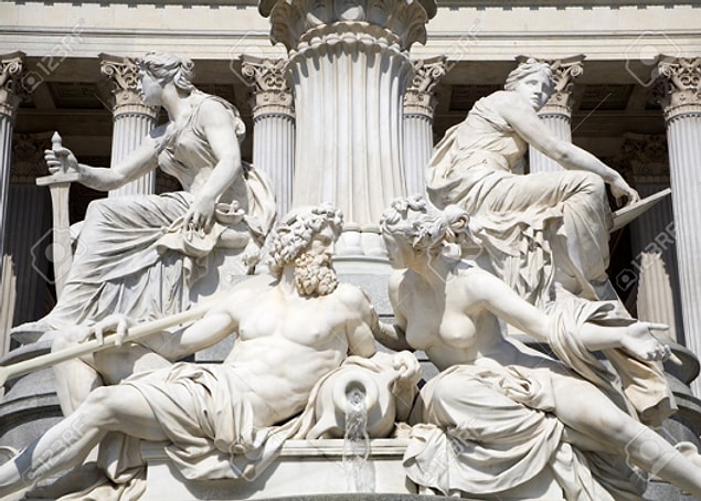 Athena Çeşmesi, Zeus ve Hera, Viyana Parlemento Binası, Avusturya
