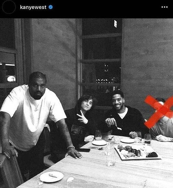 Kim Kardashian'ın evinin yanından ev alan ünlü rapçi, Pete Davidson'ın yüzüne çarpı koyduğu fotoğrafı sosyal medya hesabından paylaşmıştı.