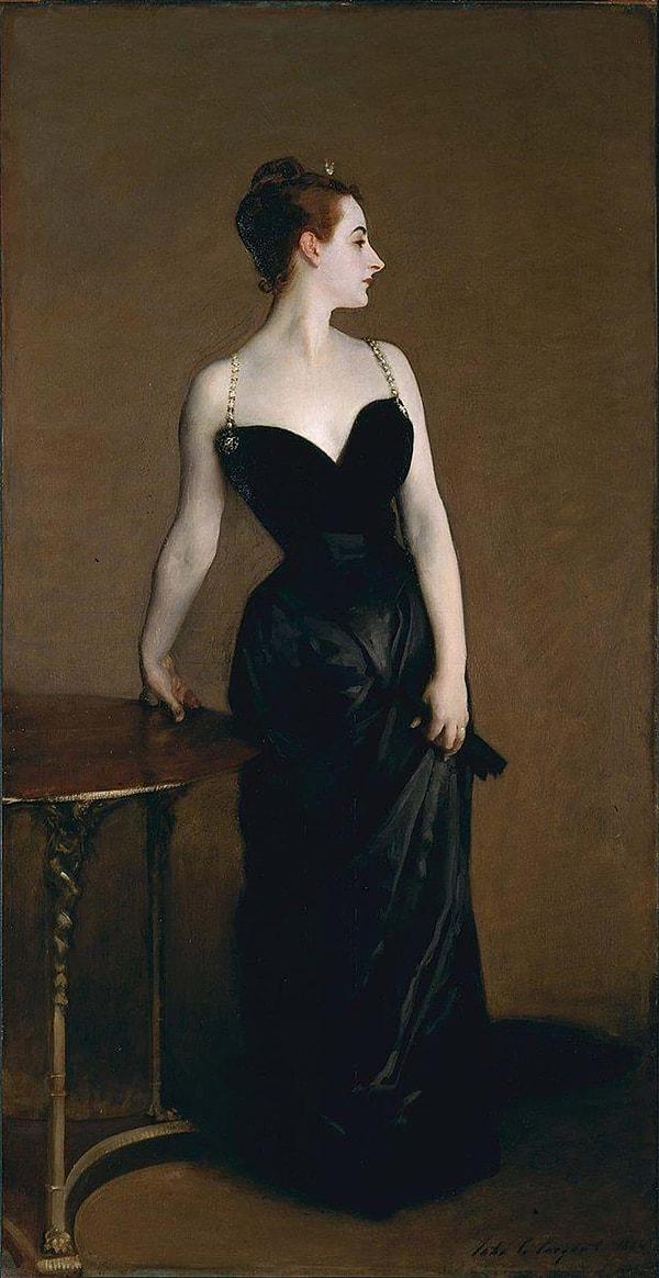 3. John Singer Sargent'ın en ünlü eseri Madame X, tartışma yaratarak büyük bir skandala sebep oldu.