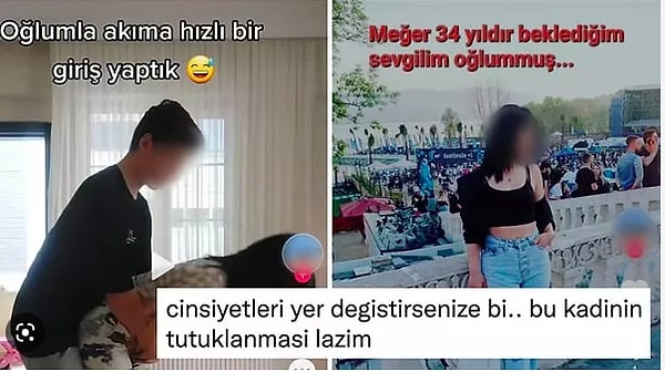 2- TikTok'ta oğluyla birlikte çektiği videolarla tartışma yaratan anne gündeme oturdu.  Birçok kişi videoların ensest unsur içerdiğini söyleyerek eleştiride bulundu.