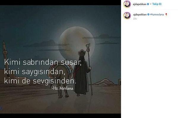 Bunun üzerine Ajda Pekkan'dan da bir hamle geldi ve Instagram hesabından bir yazı paylaştı Pekkan.