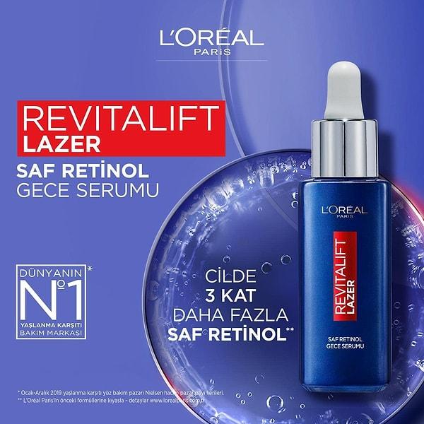 11. L'Oréal Paris Revitalift Lazer Saf Retinol Gece Serumu