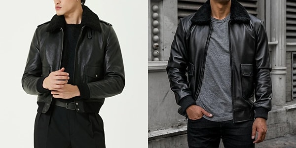 4. Saint Laurent Siyah Deri Ceket