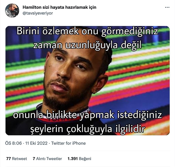 14. Neler diyorsun öyle Hamilton...