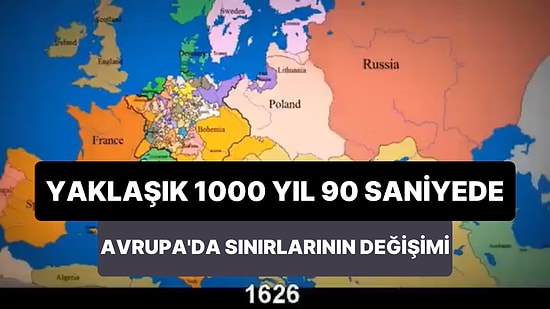 1140 Yılından 2012'ye Avrupa Kıtasında Sınırların Nasıl Değiştiğini Gösteren Animasyon
