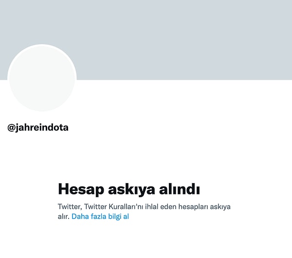 Son günlerin en olaylı isimlerinden Jahrein'in Twitter hesabı kapatıldı.