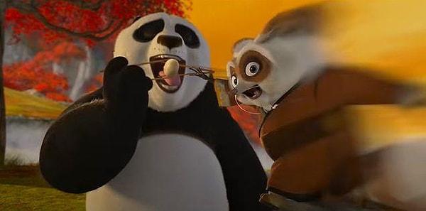 8. 'Kung Fu Panda' filminde, Shifu'nun Po'yu eğitirken onun böreğini çaldığını görebilirsiniz.