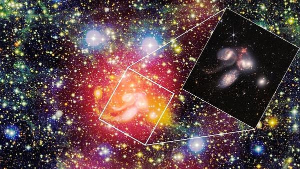 Andromeda galaksisinin Samanyolu'ndan ne kadar uzakta olduğu düşünüldüğünde, yapı 2 milyon ışıkyılının üzerinde bir mesafeye yayılıyor.