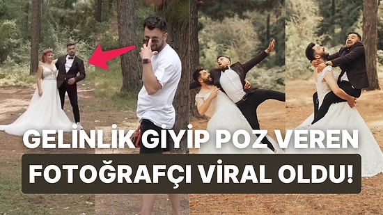 Gelinin Poz Verememesine Sinirlenen Fotoğrafçının Gelinliği Giyip Damadın Yanında Arz-ı Endam Ettiği Anlar