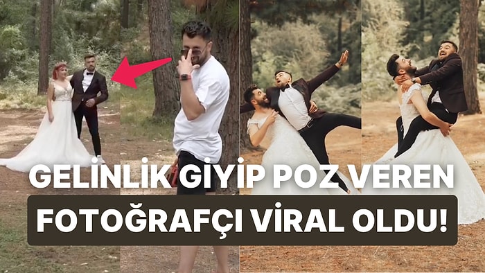 Gelinin Poz Verememesine Sinirlenen Fotoğrafçının Gelinliği Giyip Damadın Yanında Arz-ı Endam Ettiği Anlar