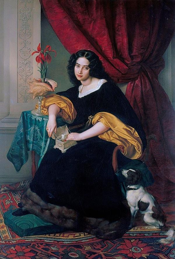 29. 1829: "Portrait of Pauline Hübner", Julius Hübner