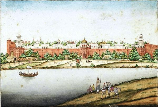 54. 1854: "View of the Red Fort", Ghulam Ali Khan