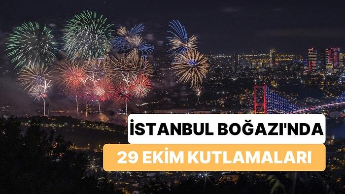 İstanbul Boğazı, 29 Ekim Kutlamaları ile Aydınlandı