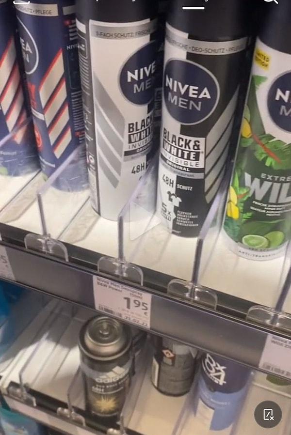 Deodorantlar ise sadece 1,95 Euro'dan satılıyor.