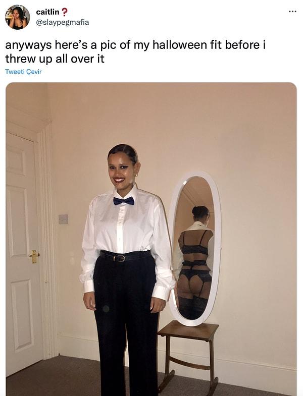 Cadılar Bayramı'nda kostümüyle bu ironik görseli canlandıran sosyal medya kullanıcısının paylaşımı ise gündem oldu.