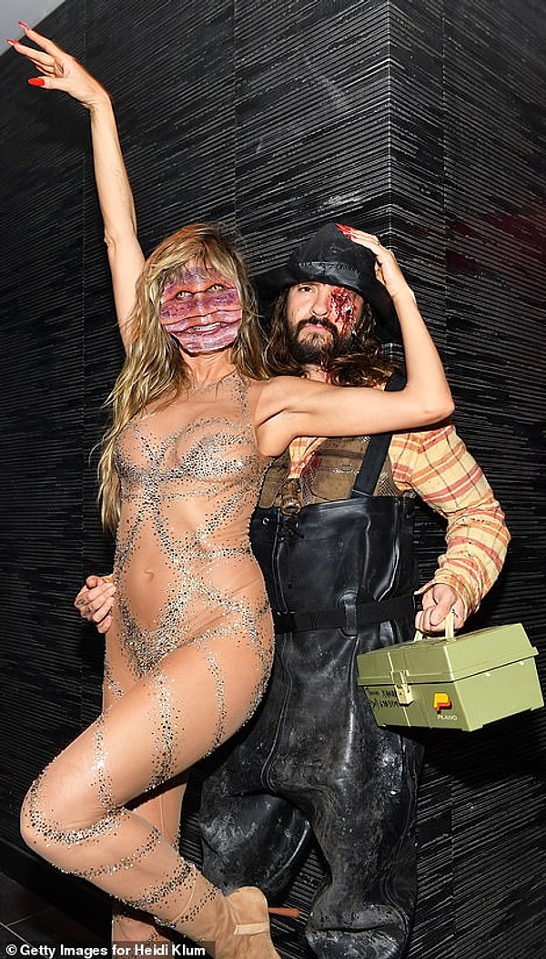 Хайди сопровождал ее муж, 33-летний Том Каулитц, который был рыбаком с выбитым глазом и использовал Хайди в качестве приманки для рыбы.