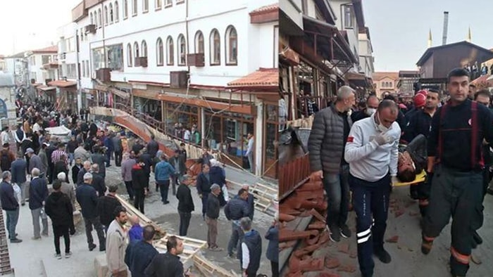 Elazığ'daki Tarihi Kapalıçarşı'da Sundurma Çöktü: 5 Yaralı