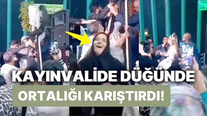 Düğünde Gelin ve Damadı Kavga Ederken Gören Kayınvalidenin Aşırı Keyiflendiği Anlar Viral Oldu