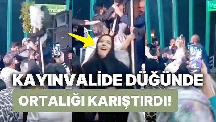 Düğünde Gelin ve Damadı Kavga Ederken Gören Kayınvalidenin Aşırı Keyiflendiği Anlar Viral Oldu