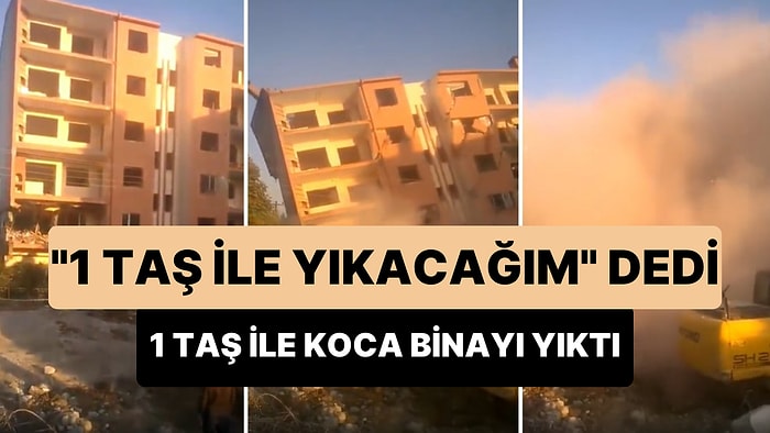 Arkadaş Ortamında 50 Sene Anlatılacak Olay: 'Bir Taşla Yıkacağım' Dediği Binaya Taş Atarak Yerle Bir Eden Adam