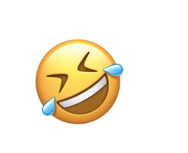 14. Ve son olarak, gülen ağlayan emoji: