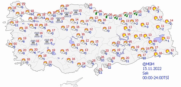 Bugün (15 Kasım) Hava Nasıl Olacak?