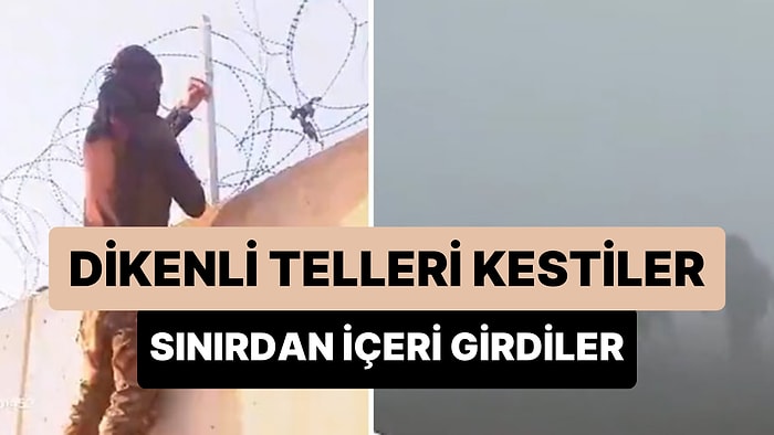 Sınırdaki Telleri Keserek Türkiye'ye Kaçak Olarak Girdikleri İddia Edilen Kişiler O Anları TikTok'ta Paylaştı