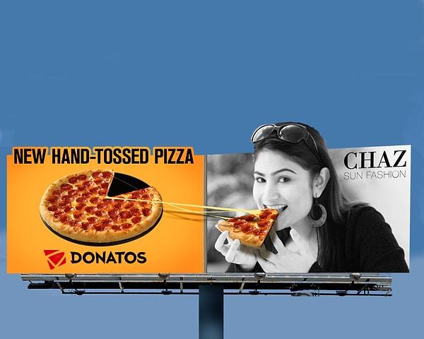 Komşu Billboard'a bir dilim pizza ikram edelim...