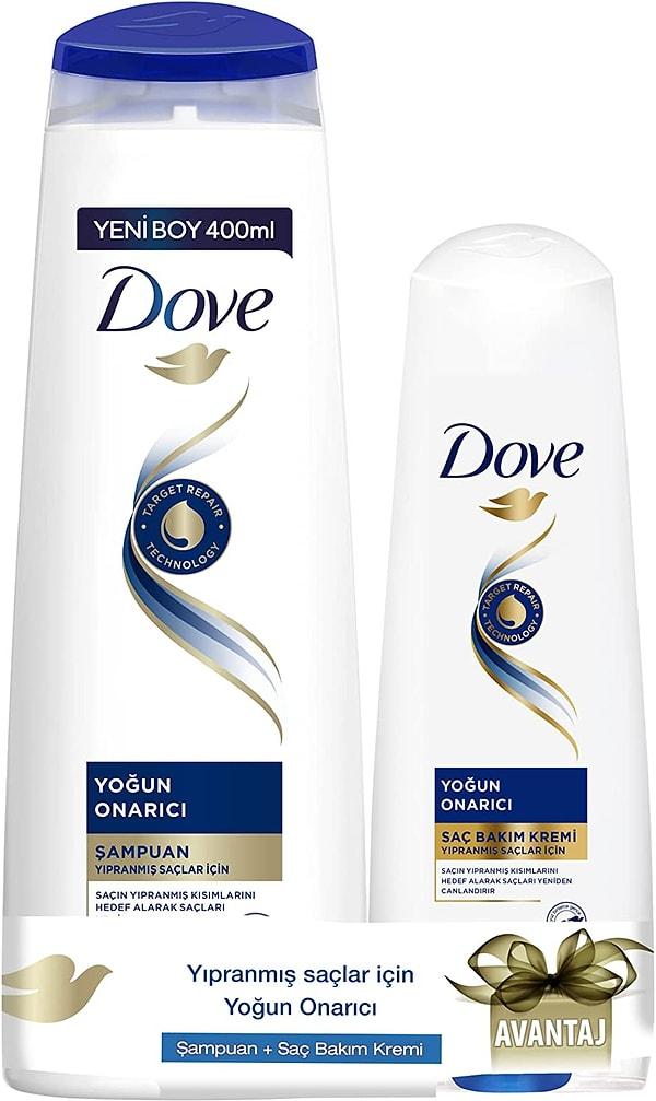 6. Dove Saç Bakım Şampuanı + Saç Bakım Kremi