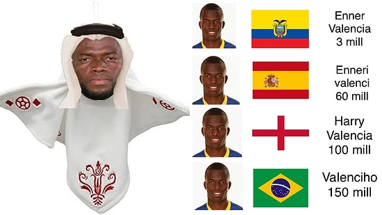 Dünya Kupası'nın Gol Krallığında Zirvede Olan Valencia İçin Yapılan Birbirinden Eğlenceli Capsler