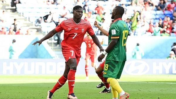 İsviçre ise ilk maçında Kamerun'u Embolo'nun tek golü ile 1-0 mağlup etmeyi başardı.