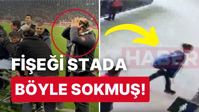 Göztepe-Altay Maçında Tribünlerden Atılan Fişeği Stadyuma Sokan Kişi Sizi Hayrete Düşürecek!