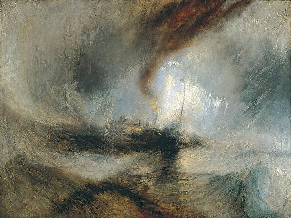 16. Denizde Kar Fırtınası - J.M.W. Turner (1842)