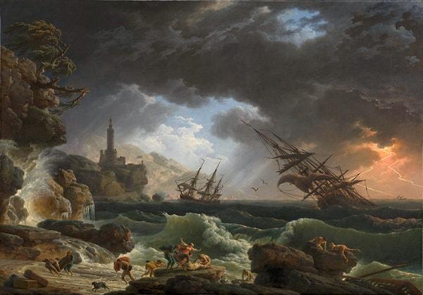 3. Fırtınalı Denizde Gemi Enkazı - Joseph Vernet (1773)